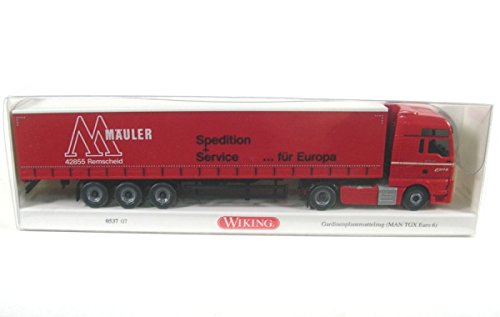 MAN TGX Euro 6, camión de cortinas de lona "Mäuler"- Modelo de Auto, modello completo - 1:87