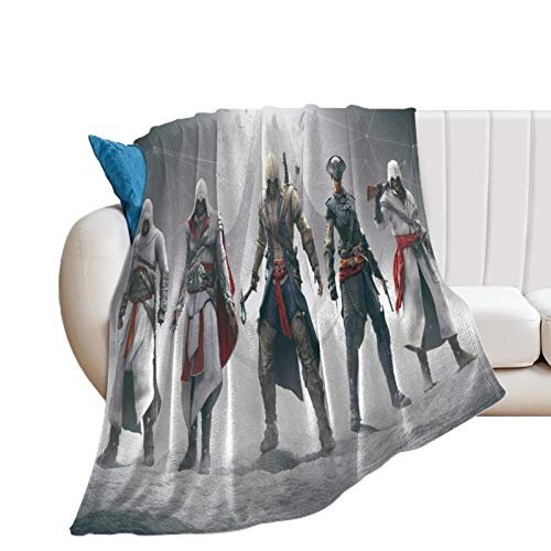 Manta de invierno cálida Assassin's Creed III Juego Hermandad Manta de verano para sofá 40 x 50 pulgadas, 100 x 130 cm