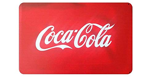 MARQUISE & LOREAN | Chapas Decorativas Metálicas Para Pared Coca Cola | Incluye Papel Burbuja Súper Protección y Cuerda Para Colgar | Carteles Decoración Vintage Cocacola | 30 x 40 cm | Rojo