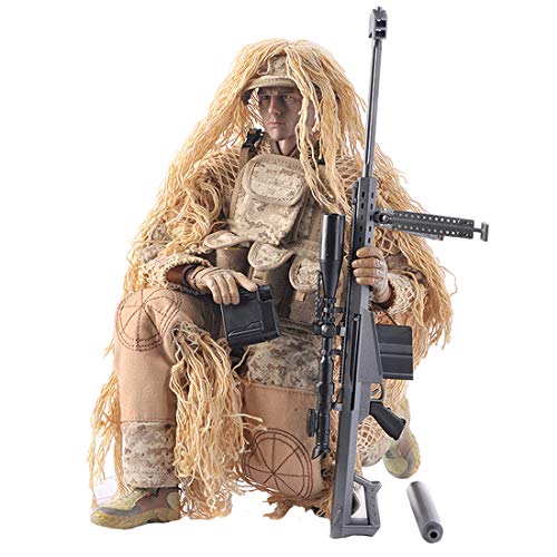 Mecotecn 1/6 Figuras Soldados, 12 Figura de Acción con Arma, Figuras Militares Conjuntos de Juegos - Francotirador del Desierto