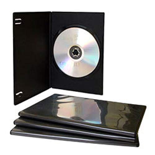 MediaRange DVD Caja vacía 100pcs Soltero Delgado Grueso Negro