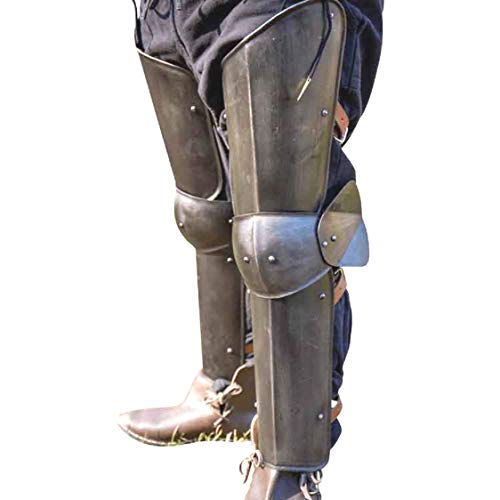 Medieval caballero soldado pierna armadura protección épica oscura