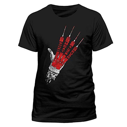 Mens Fashion Nightmare On ELM Street Freddy Krueger Hand tee T-Shirt Mens Unisex Fashion