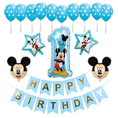 Mickey Globo, Decoraciones de cumpleaños de Mickey Mouse, Globos número para la Fiesta Temática de Mickey Mouse Artículos de Fiesta de Mickey y Minnie para Primer Cumpleaños Mickey Globo, Decoraciones de cumpleaños de Mickey Mouse, Globos número para la Fiesta Temática de Mickey Mouse Artículos de Fiesta de Mickey y Minnie para Primer Cumpleaños