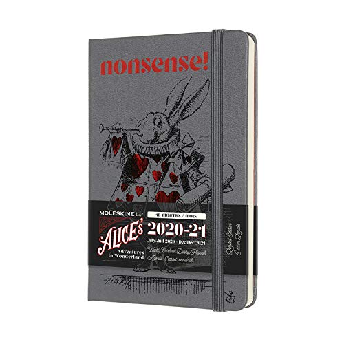 Moleskine - Agenda Semanal de 18 meses 2020/2021, "Alicia en el país de las maravillas" Edición Limitada, Diseño el Conejo Blanco, Tamaño de Bolsillo 9 x 14 cm, 208 Páginas Moleskine - Agenda Semanal de 18 meses 2020/2021, "Alicia en el país de las maravillas" Edición Limitada, Diseño el Conejo Blanco, Tamaño de Bolsillo 9 x 14 cm, 208 Páginas