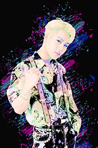 Monsta X Joohoney: Iridescent Holographic Color Pop Art Member Performing 100 Page 6 x 9" Blank Lined Notebook Kpop Journal Book Fan Merch for Monbebe Fan
