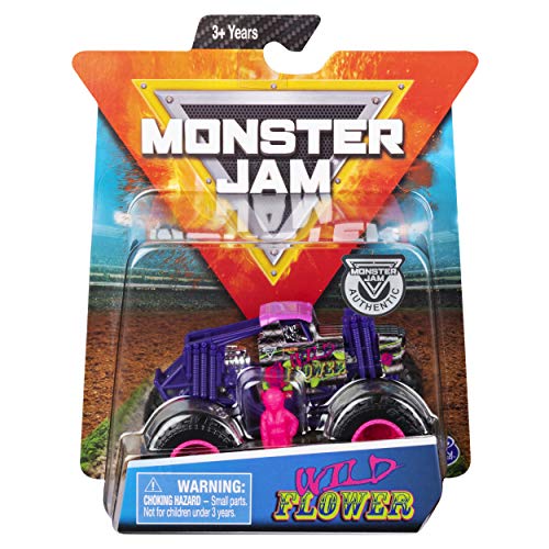 Monster Jam Hot Wheels - Flor silvestre (escala 1:64), color morado y rosa