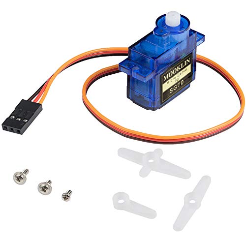 MOOKLIN Paquete de 4 Mini SG-90 SG90 9g Gear Micro Servos Robot RC Controles del Barco del Aeroplano del Helicóptero Mini Servo