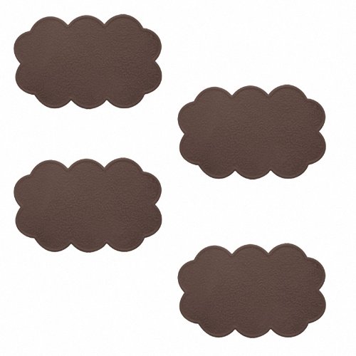 MSV 140903 - Nube 4 Antideslizante de PVC Lote Chocolat 14,5 x 9 x 0,1 cm
