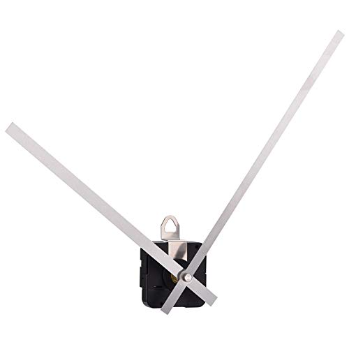 Mudder Movimiento de Reloj de Cuarzo de Par Alto Motor de Mecanismo con Agujas Rectas Largas de 250 mm/ 9,8 Pulgadas (Plateado) Mudder Movimiento de Reloj de Cuarzo de Par Alto Motor de Mecanismo con Agujas Rectas Largas de 250 mm/ 9,8 Pulgadas (Plateado)