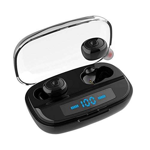N-B XI10STWS Wireless Earbuds with 3000ma Charging Base For 70 Hours Companion Earphone and More Digital Devices IPX5 Waterproof Stereo Headphones In Ear Built with Double Click Button Mic Headset