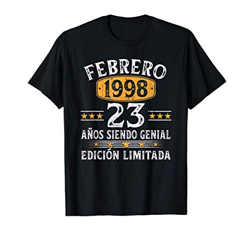 Nacido En Febrero 1998 23 Años Cumpleaños Regalo De 23 Años Camiseta