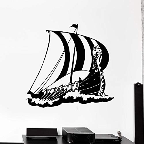 Navegación pegatinas de pared barco pirata medieval estilo marino formaldehído pegatinas de vidrio niños dormitorio baño decoración del hogar mural