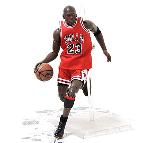 NBA Estrella De Baloncesto No. 23 Chicagobulls Michael Jordan Action Figure, Estatua De Juguete Junta Movible PVC De Protección del Medio Ambiente Juguetes Aptos para Niños -21.5Cm