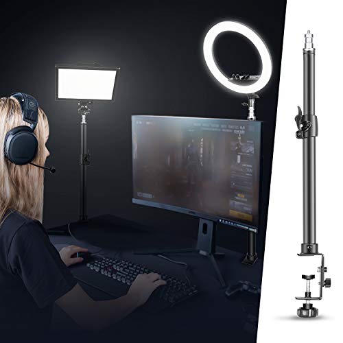 Neewer Mesa Soporte de Luz Clip Soporte con Tornillo de 1/4 Pulgada para Anillo Luz y luz LED Aleación de Aluminio Ajustable 12,5-20,6 Pulgadas / 32-52cm para Maquillaje Grabación Video y Fotografía Neewer Mesa Soporte de Luz Clip Soporte con Tornillo de 1/4 Pulgada para Anillo Luz y luz LED Aleación de Aluminio Ajustable 12,5-20,6 Pulgadas / 32-52cm para Maquillaje Grabación Video y Fotografía
