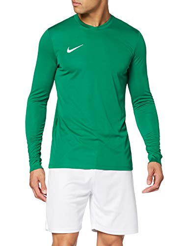 Nike LS Park Vi JSY Camiseta de Manga Larga, Hombre, Verde (Pine Green/White), M