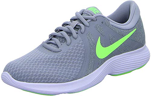 Nike Revolution 4, Zapatillas de Atletismo Hombre, Multicolor (Wolf Grey/Lime Blast/Cool Grey/White 016), 45 EU