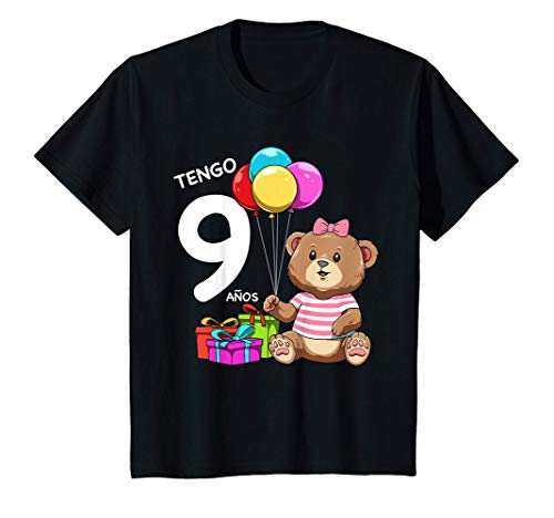 Niños 9 Cumpleaños Osito de Peluche - Regalo de Nueve Años Camiseta