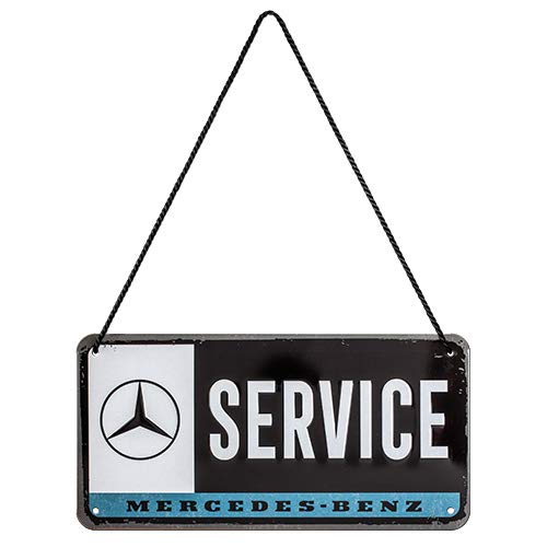 Nostalgic-Art, Cartel colgante retro, Mercedes-Benz Service – Regalo para los fans de los accesorios de coches, metálico, Diseño vintage, 10 x 20 cm