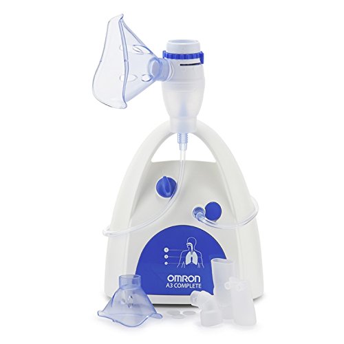 OMRON A3 Complete Inhalador 3 en 1: trata las vías respiratorias altas, medias y bajas, adecuado para resfriados, infecciones, alergias y asma