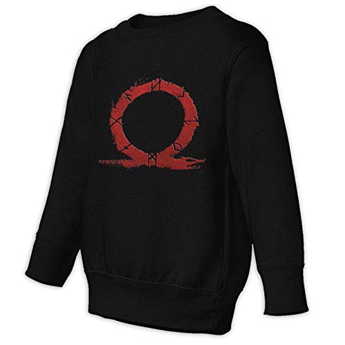 Onita God-Of War 4 Sudadera con capucha para niño y niña, cuello redondo, cálido para invierno (2t, negro)