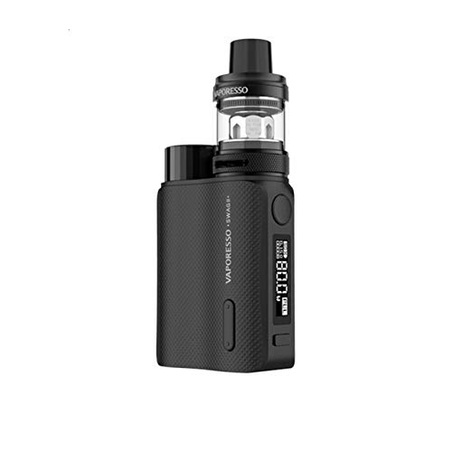 Original Vaporesso Swag II 2 Kit de cigarrillos electrónicos con TC Box Mod Vape 3.5ml NRG PE Tank GT CCELL Coil (Black)