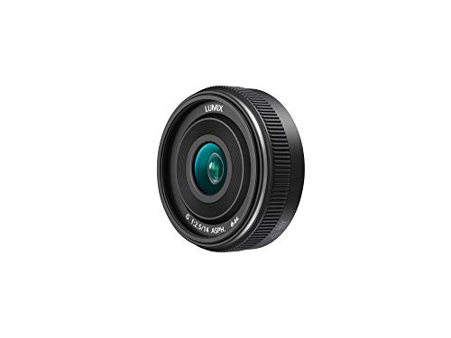 Panasonic LUMIX H-H014A II - Objetivo Focal fija para cámaras de montura M4/3 (Focal 14 mm, F2.5, tamaño filtro 46 mm, lentes asféricas), negro