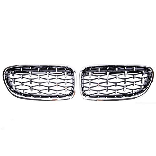 Para BMW 5 Series F10 F11 F18 520i 523i 528i 520d 530d 2010-2016 Parrilla Riñón Diamante Parachoques Delantero Coche Rejillas Deportivas De Carreras Vista frontal y radiador Rejillas ( Color : Plata ) Para BMW 5 Series F10 F11 F18 520i 523i 528i 520d 530d 2010-2016 Parrilla Riñón Diamante Parachoques Delantero Coche Rejillas Deportivas De Carreras Vista frontal y radiador Rejillas ( Color : Plata )