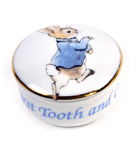 Peter Rabbit - porcelana primer diente y enrollamiento del recuerdo por Reutter Porzellan - ideal para coleccionistas de Beatrix Potter