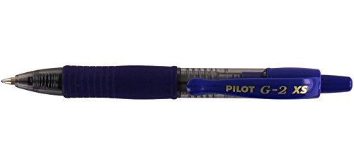 PILOT-Lote de 3 Mini bolígrafos roller tinta de gel, G2 XS7 PIXIE línea de 0,4 mm (bolígrafo 0,7 mm) azul