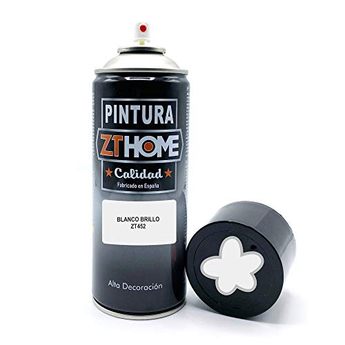 Pintura Spray Blanco Brillo 400ml imprimacion para madera, metal, ceramica, plasticos / Pinta todo tipo de cosas y superficies Radiadores, bicicleta, coche, plasticos, microondas, graffiti