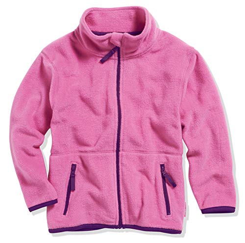 Playshoes Fleece-Jacke Farbig abgesetzt Chaqueta, Rosa (Pink 18), 104 para Niñas