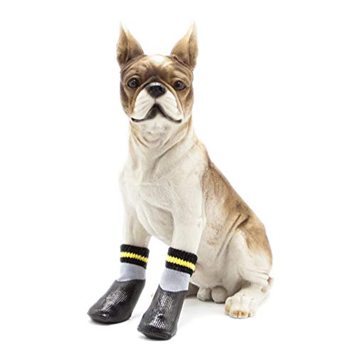 POPETPOP Botas para Perros Zapatos Impermeables para Perros Protectores Botines de Invierno con Calcetines Antideslizantes para Perros pequeños medianos Grandes