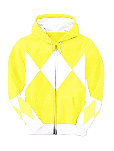 Power Rangers - Sudadera con capucha - para hombre amarillo xx-large