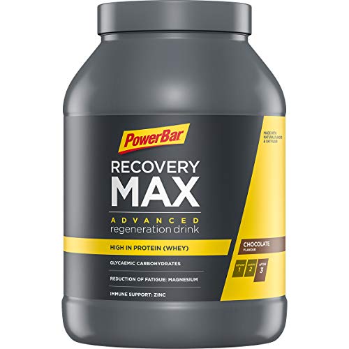 PowerBar Recovery Max Chocolate 1144g - Bebida de Suero de Leche de Regeneración con Carbohidratos + Magnesio y Zinc PowerBar Recovery Max Chocolate 1144g - Bebida de Suero de Leche de Regeneración con Carbohidratos + Magnesio y Zinc