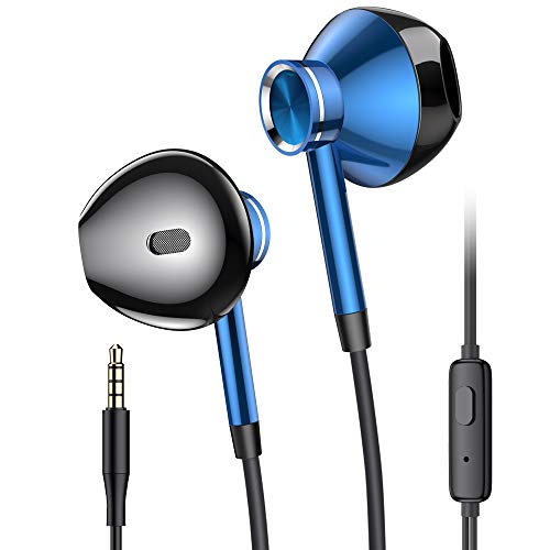 PRO-ELEC Auriculares, Auriculares intrauditivos Auriculares con micrófono de Alta sensibilidad - Azul