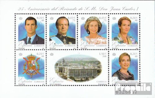 Prophila Collection España Michel.-No..: 3695-3701 Sheetlet (Completa.edición.) 2001 regencia por Rey Juan Carlos (Sellos para los coleccionistas)