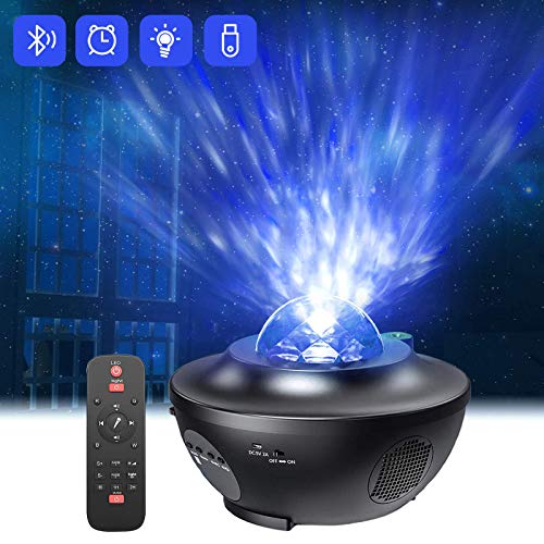 Proyector de Luz Estelar,QXMCOV LED de Luz Nocturna Giratorio,Lámpara de Nocturna Estrellas y Océano,Lámpara Proyector para Niños y Adultos con 21 Modos & Control Remoto & Temporizador & Altavoz Proyector de Luz Estelar,QXMCOV LED de Luz Nocturna Giratorio,Lámpara de Nocturna Estrellas y Océano,Lámpara Proyector para Niños y Adultos con 21 Modos & Control Remoto & Temporizador & Altavoz