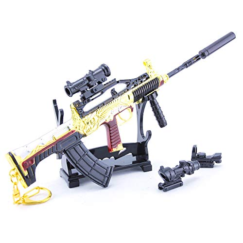 QIDUDZ 1/4 escala miniatura 95 rifle de metal modelo llavero de artes juguetes colgante Cosplay decoración de la habitación de regalo colección suministros de fiesta para niños