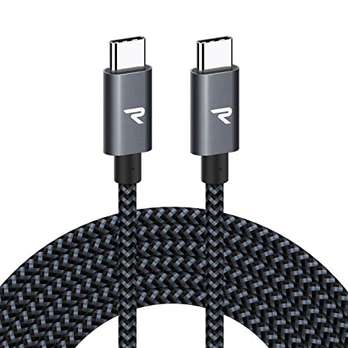 RAMPOW Cable USB C a USB C [20V/3A 60W] 3M Cable Tipo C a Tipo C con Power Delivery Compatible para Macbook Pro 2016/2017, ChromeBook Pixel/Pixel 2, Samsung S9/S8/Note 8, Nintendo Switch
