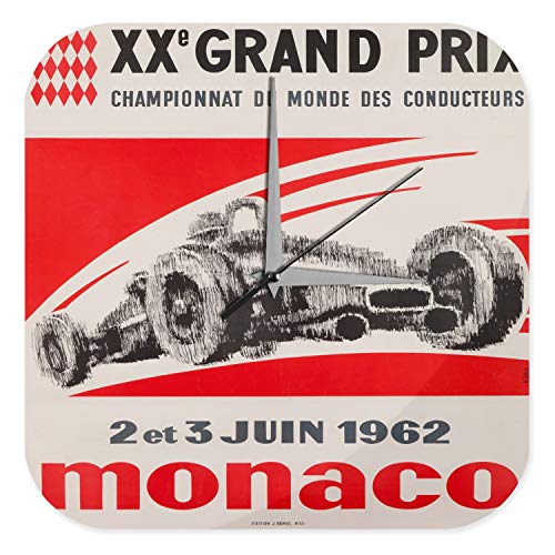 Reloj De Pared Coches Decoración Vintage Gran Premio de Mónaco de 1962