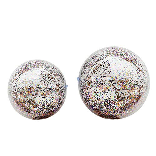 Ritte 2 Piezas Pelota Playa con Brillo, Pelotas Playa Confeti, Pelota Inflable Lentejuelas Transparentes para Playa Piscina, Fiesta Vacaciones Verano (16 Pulgadas, 24 Pulgadas) Ritte 2 Piezas Pelota Playa con Brillo, Pelotas Playa Confeti, Pelota Inflable Lentejuelas Transparentes para Playa Piscina, Fiesta Vacaciones Verano (16 Pulgadas, 24 Pulgadas)