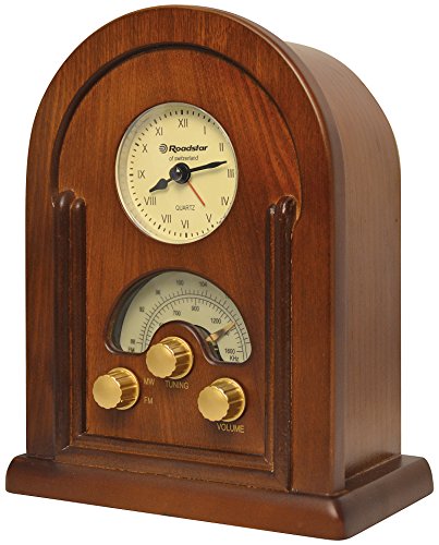 Roadstar HRA-1430 - Radio (MW/FM, analógico, 1 W), color marrón