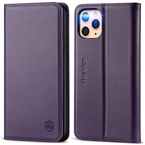 SHIELDON Funda iPhone 11 Pro, Funda de Cuero Genuino con Auto Wake/Sleep, Bloqueo RFID, Carcasa de TPU, Ranura para Tarjeta, Carcasa Protectora para iPhone 11 Pro (5.8 Pulgadas 2019), Púrpura SHIELDON Funda iPhone 11 Pro, Funda de Cuero Genuino con Auto Wake/Sleep, Bloqueo RFID, Carcasa de TPU, Ranura para Tarjeta, Carcasa Protectora para iPhone 11 Pro (5.8 Pulgadas 2019), Púrpura
