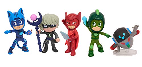 Simba 109402364 PJ Masks - Juego de Figuras de PJ Masks, héroes en Pijama y Villanos, 5 Figuras de acción de 8 cm para niños a Partir de 3 años