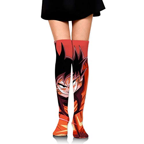 Smalaty Calcetines de compresión para mujer Thigh High Socks Leg Warm Dragon Ball Goku Boot Stocking Extra Long Sport Tube Socks