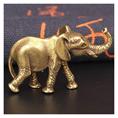 SMchwbc Antiguo Miniatura de Bronce Elefante Figurines té Tabla Mascotas Ornamento Decoración Animal sólido de Cobre Crafts Decoración de la Sala (Color : Elephant Figurine)