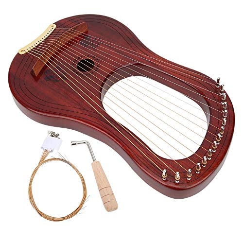 Socobeta Instrumento Musical Arpa de 15 Cuerdas Portátil Profesional Práctico para Principiantes