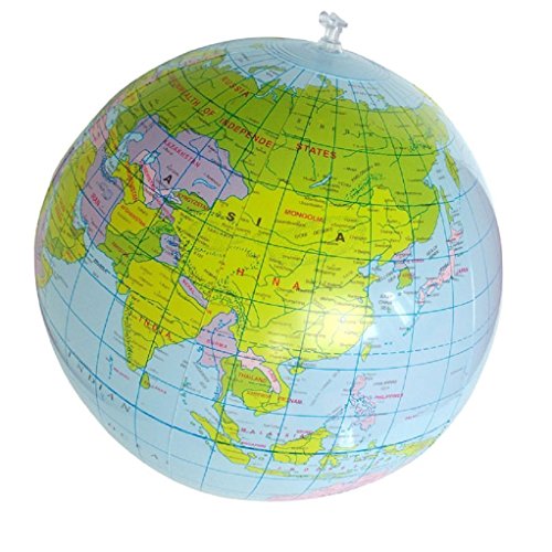 SODIAL(R) Juguete inflable Juguete educativo Globos de mapa de geografia pelota de playa 40 cm