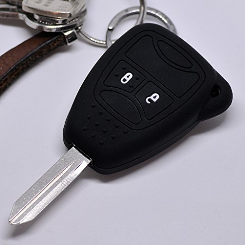 Soft Case Estuche Protector Coche Clave 2 Botones Chrysler 300C Voyager Sebring Dodge RAM Nitro Jeep Liberty Commander Grand Cherokee/Color Negro Soft Case Estuche Protector Coche Clave 2 Botones Chrysler 300C Voyager Sebring Dodge RAM Nitro Jeep Liberty Commander Grand Cherokee/Color Negro